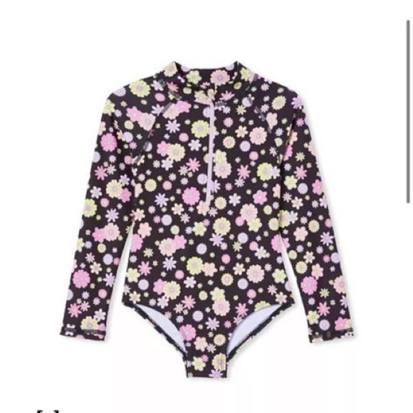 NWT Cotton On Lydia One Piece Swimsuit in Phantom Size 2T Floral - Picture 3 of 5